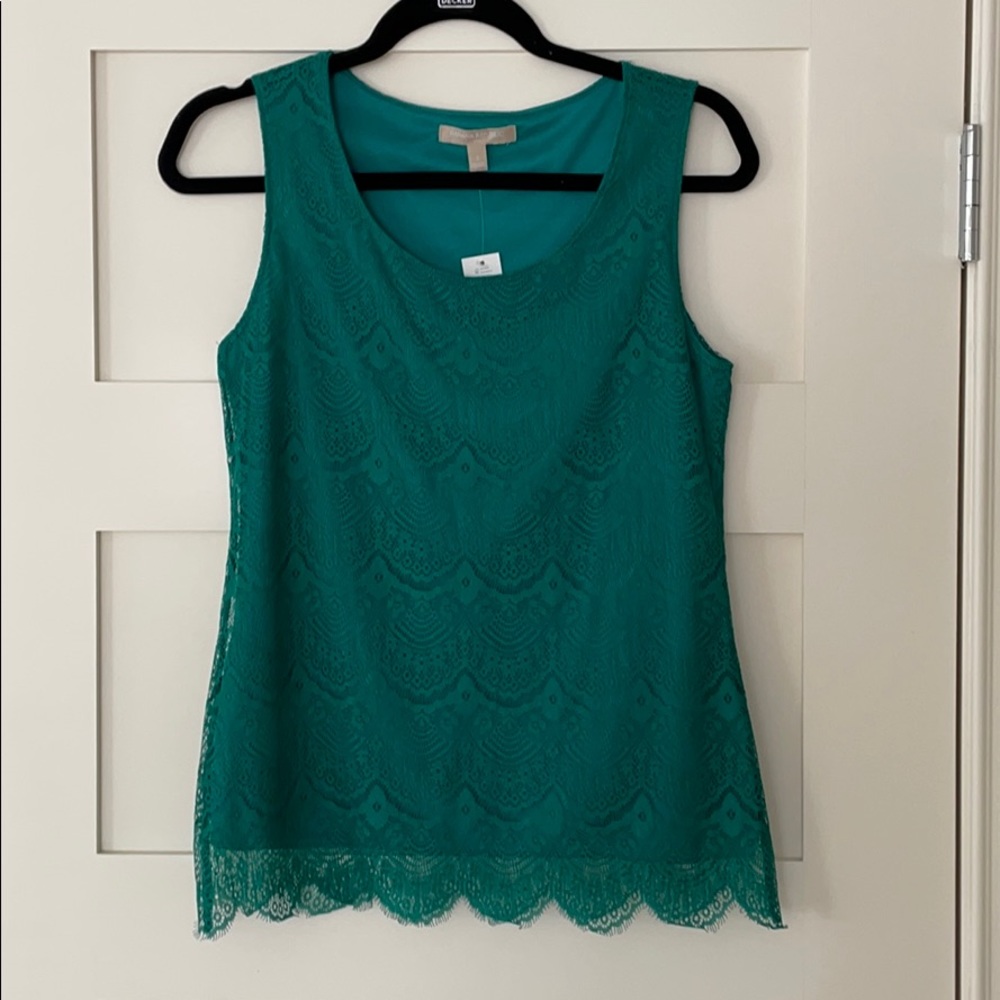 Banana Republic Kelly green lace tank